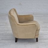 1970s, Danish lounge chair, original condition, furniture velour.