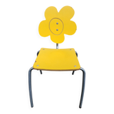 Chaise enfant design vintage - Agatha Ruiz de la Prada x Amat - Jaune et gr