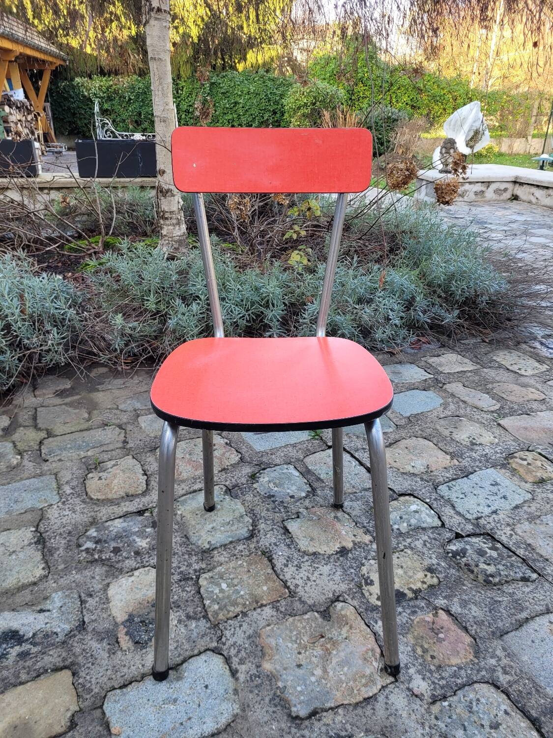 Red formica chair