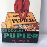 Enamelled advertising plate