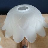 Set of 3 Art Deco glass paste pendant lights