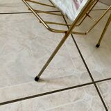 Vintage 1960s brass side table/magazine rack