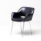Kilta chair in black Naugahyde by Olli Mannermaa for Martela Oy, Finland, 1960