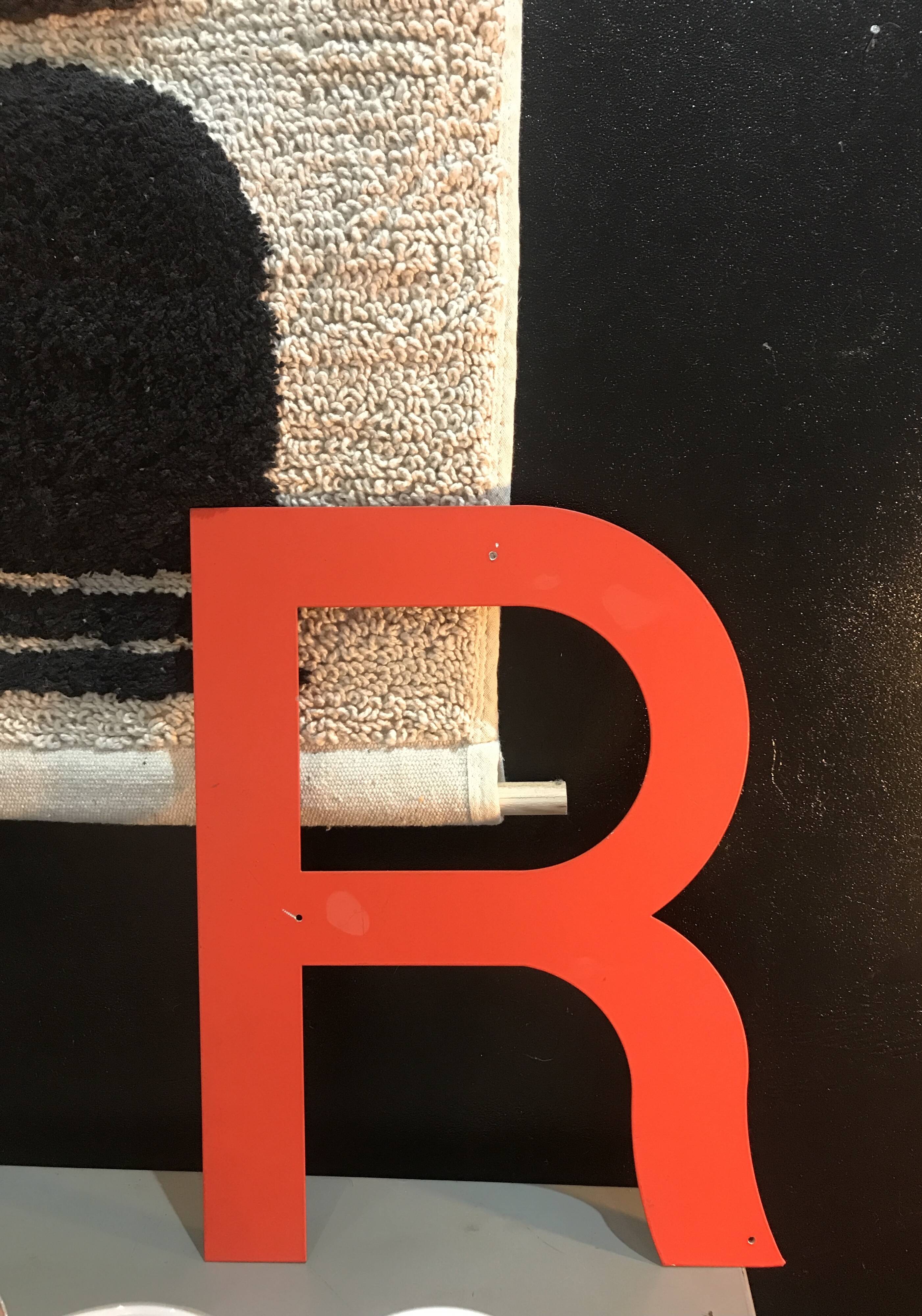 Large vintage metal letters