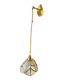 Italian lampshade applique from the 1970s in mother-of-pearl and gilded brass.