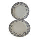Pair of ironstone plates from Onnaing – blue and red decoration, 19th century