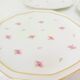 Set of 4 flowery plates in Limoges B & Cie porcelain