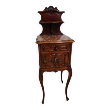 Rococo nightstand in walnut