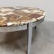 Midcentury stone onyx marble round coffee table ‘Eclectic’