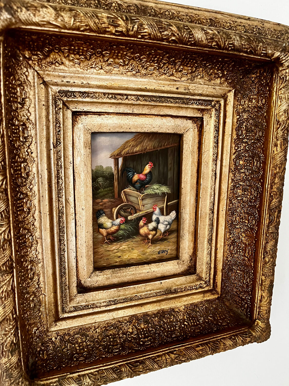 Framed and signed table