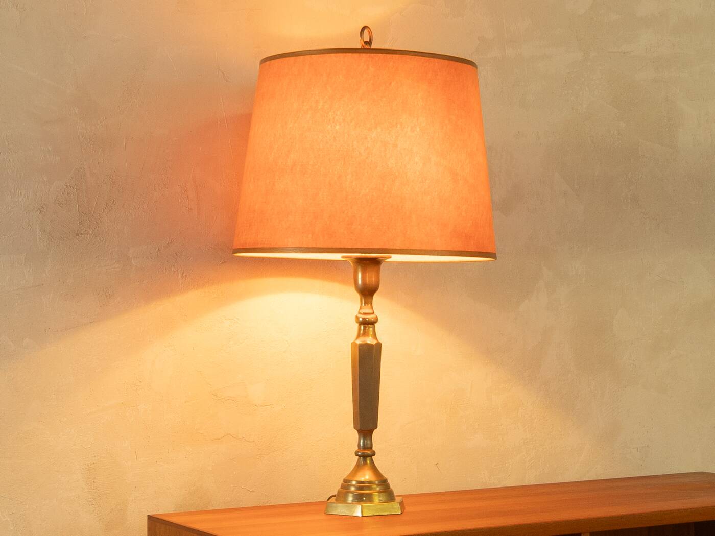 2x Large brass Table Lamps from the 60s