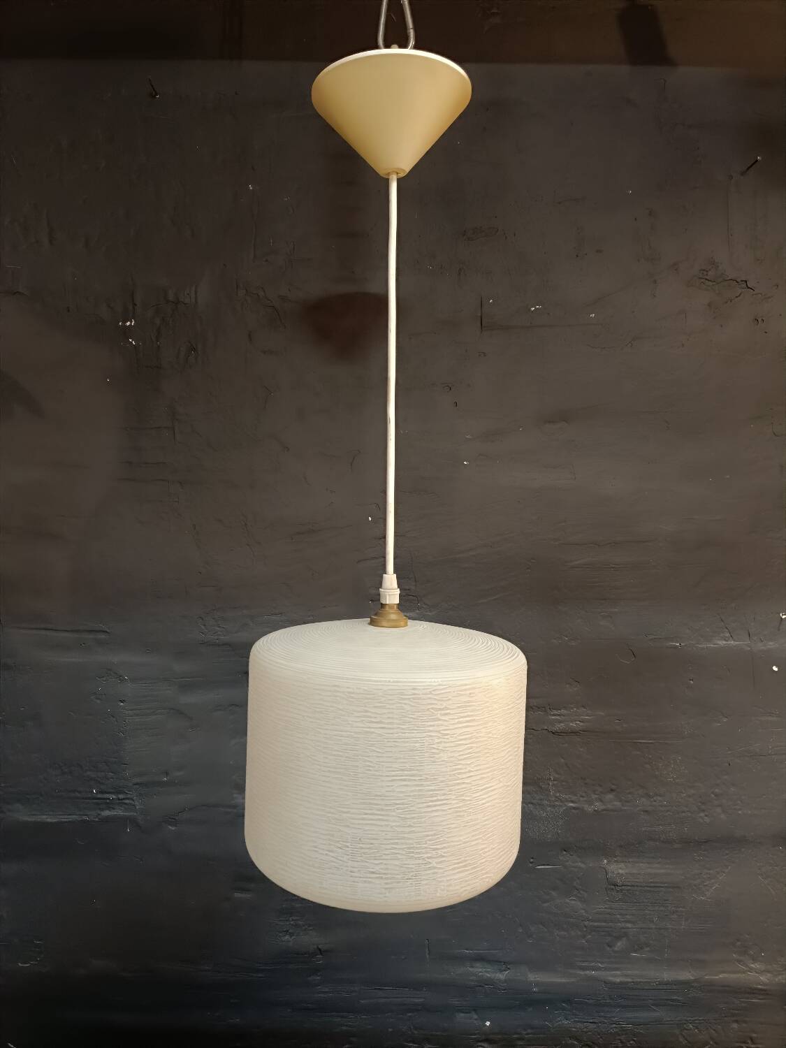 Lustre vintage verre texturé