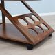 Vintage geometric walnut wood bar cart 1970s