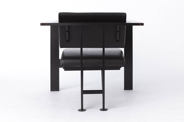 Fauteuil en cuir Karl Friedrich Förster – Design Bauhaus allemand, années 1970 - 2x
