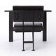 Fauteuil en cuir Karl Friedrich Förster – Design Bauhaus allemand, années 1970 - 2x