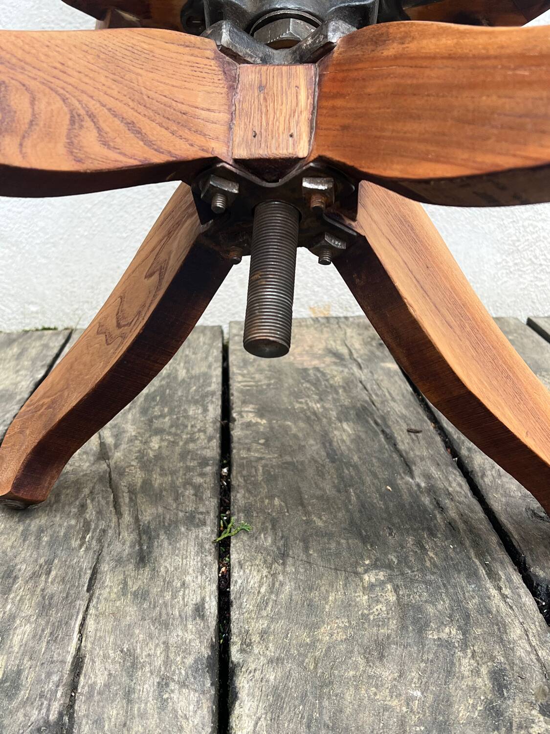 Fauteuil de bureau américain pivotant circa 1900 vintage