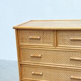 1970s bamboo and rattan cabinet