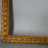 Old frame original gilded stucco wood 58x46 foliage 50x38 cm SB