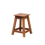 Vintage wooden stool square seat