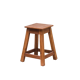Vintage wooden stool square seat