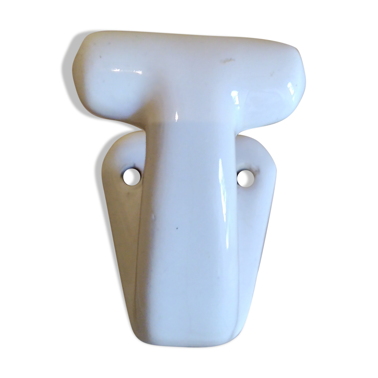White porcelain hook