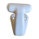 Patère en porcelaine blanche