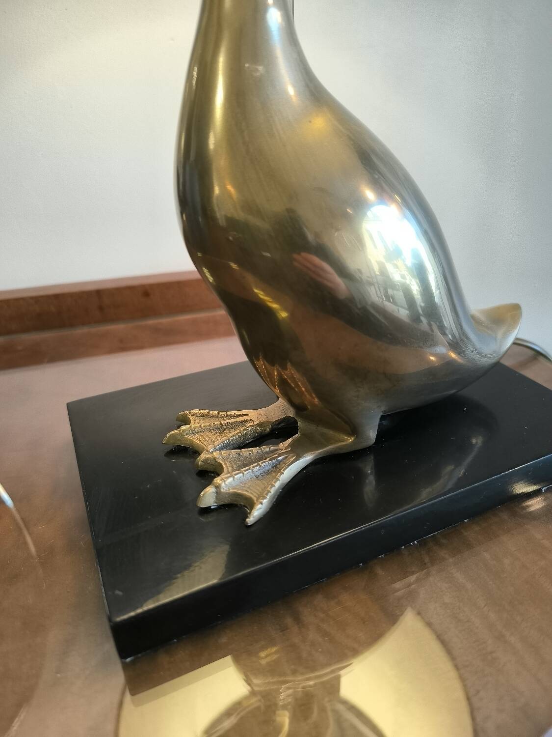 Brass duck lamp circa 1980