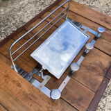 Wall coat rack / 50s chrome cloakroom