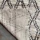 Azilal white Berber rug - 220 x 96 cm.