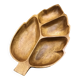 Acacia wood leaf serving dish