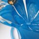 Vase Murano cristal blanc fleur bleue