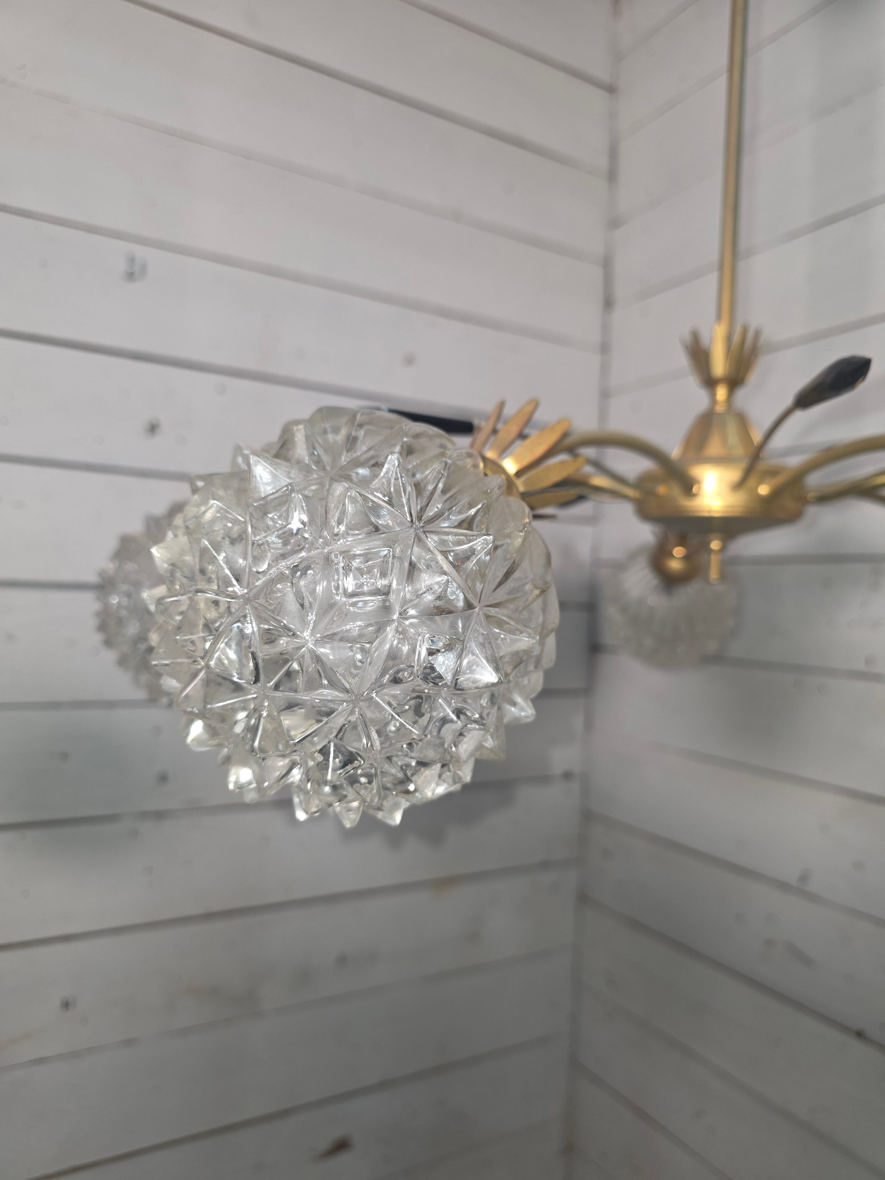 Vintage chandelier with 7 lights from the 60s/70s.