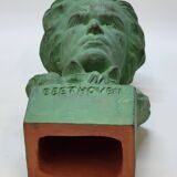Terracotta bust of beethoven signed by henri onesto