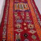 Red Vintage Moroccan Runner Rug 137 x 363 cm - Berber Wool Rug Hallway