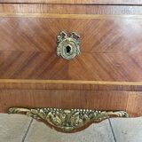 Transition Style Chest of Drawers – Marquetry & Perfect Red Marble