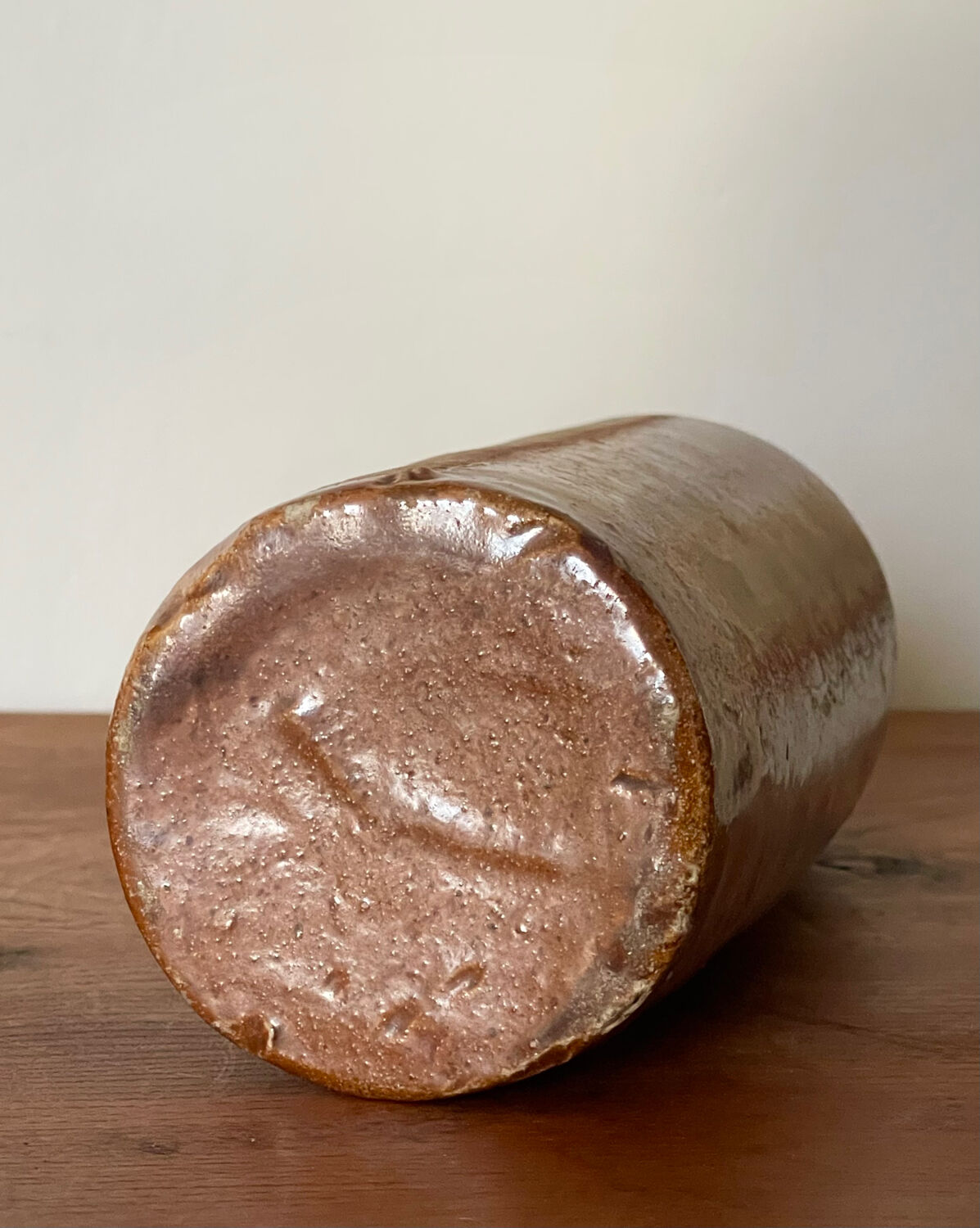 Antique stoneware bottle, 19th century.