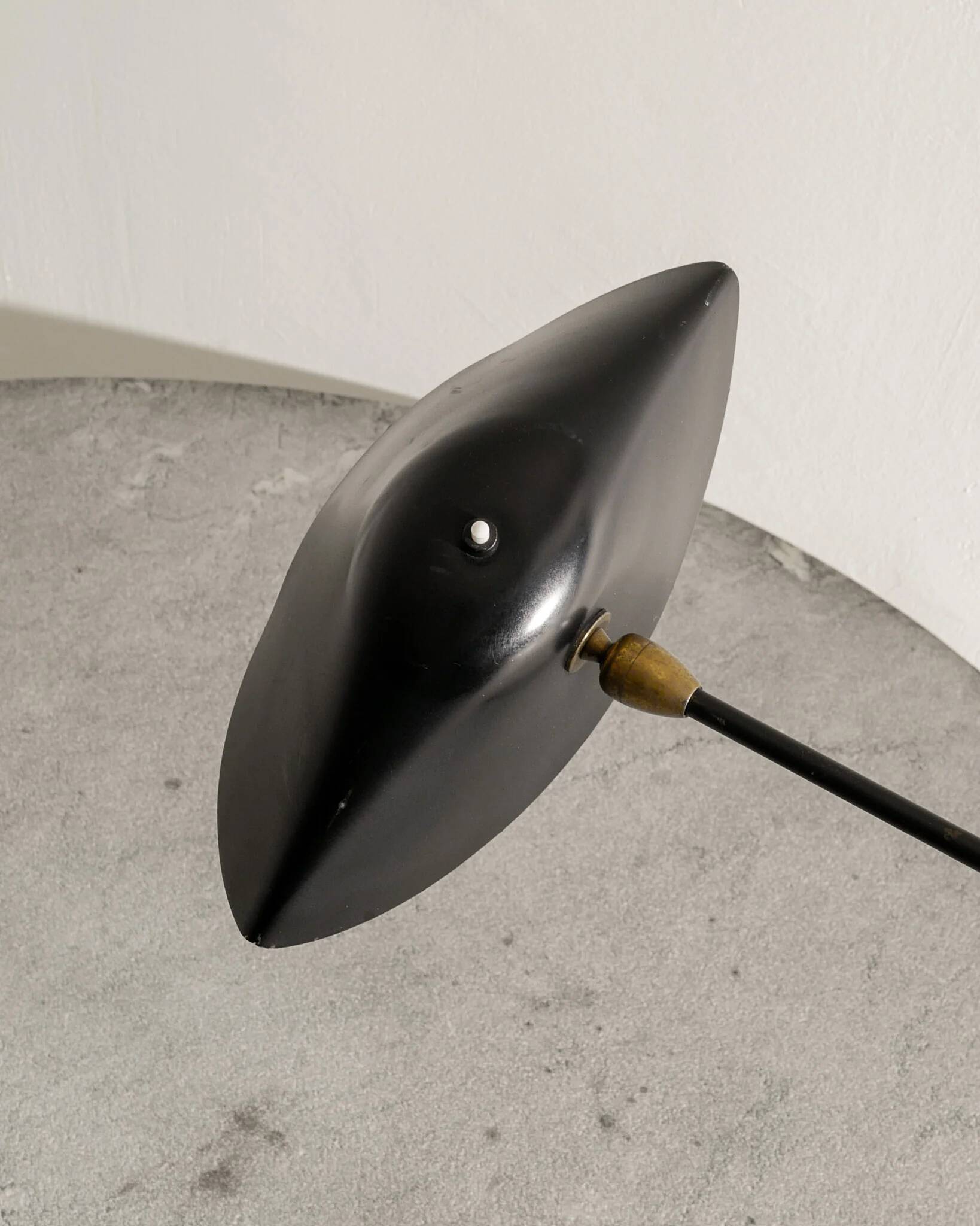 Black French Mid Century Agrafée Desk Clip Lamp by Serge Mouille, 1950s