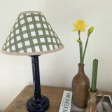 Green gingham lampshade