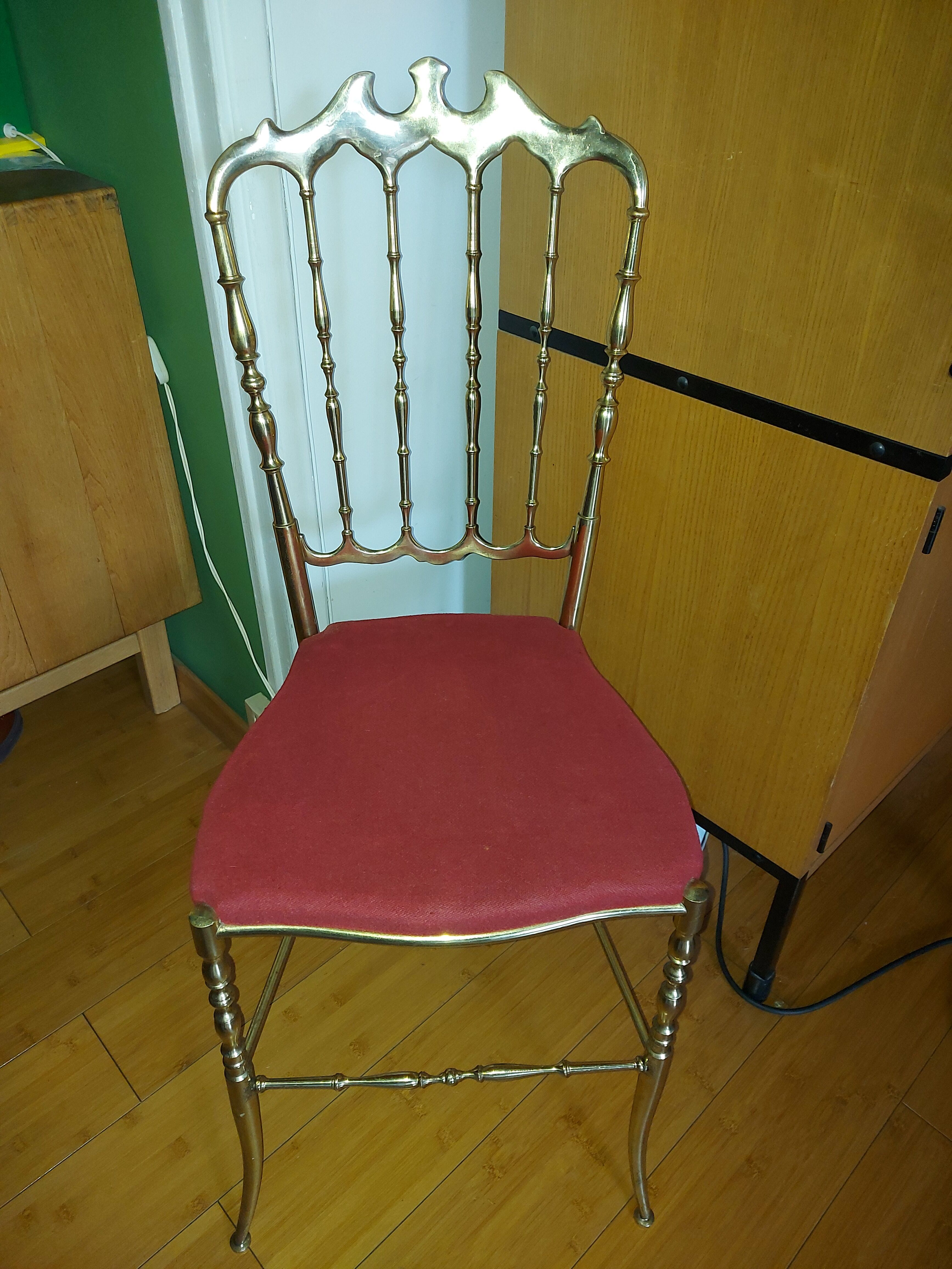 Chiavari Italian brass design chair