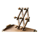 Accordion wall coat rack, bamboo imitation