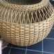 Rattan chandelier suspension old vintage craftsmanship 1960