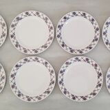 Digoin Sarreguemines earthenware plates Vintage Salies model