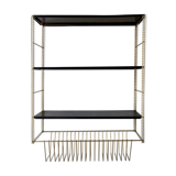 Étagère murale string avec panière dorée