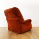 Fauteuil vintage en velours brique