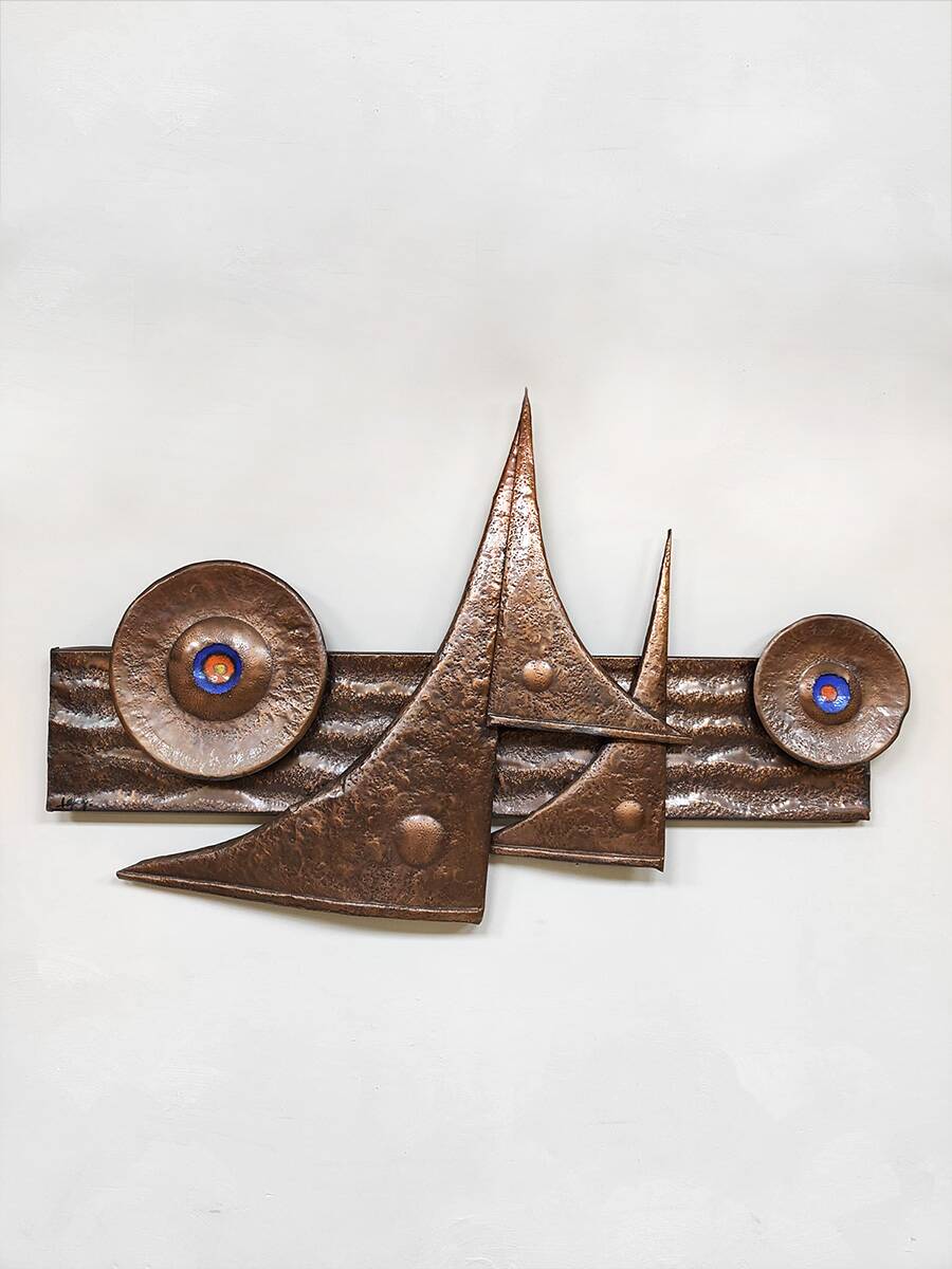 Vintage mid-century wall deco art object 'Brutalim'