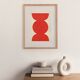 Peinture 30x40cm - Romy rouge -  signée Eawy