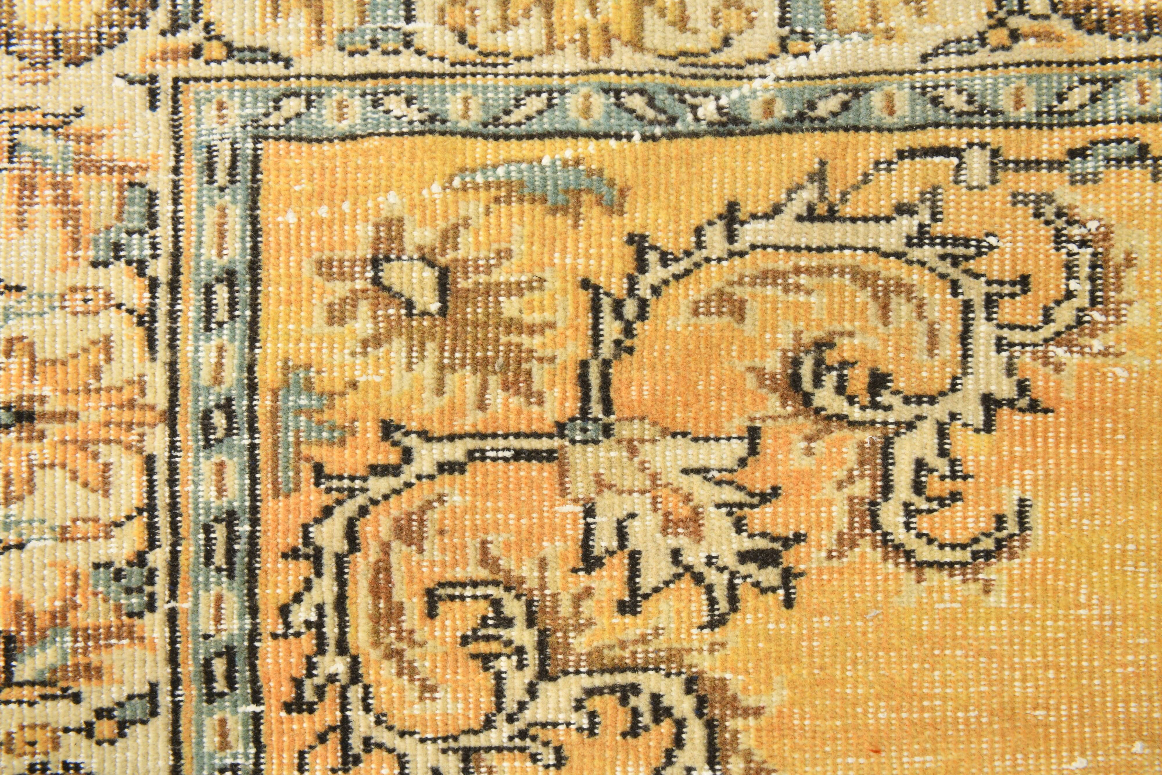 5x9 Orange & Yellow Oriental Vintage Rug, 157x273Cm