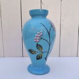 Opaline vase, Napoleon III flower bouquet decoration