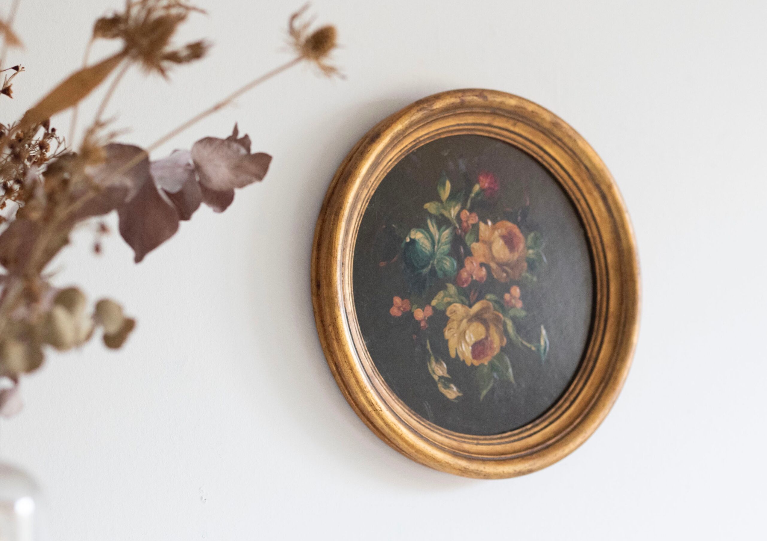 Lot de 3 tableaux bouquet de fleurs