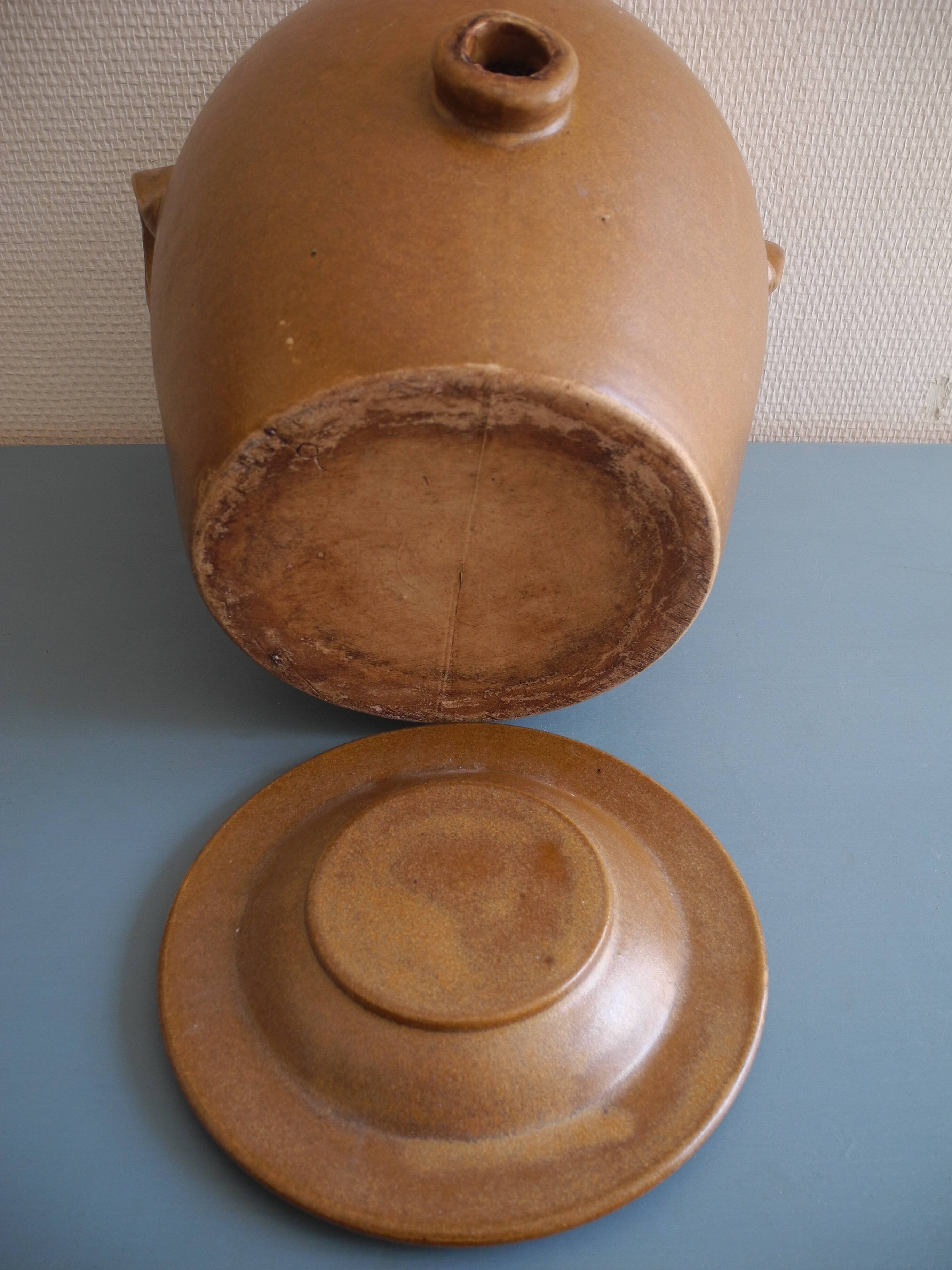 large antique vinegar cruet glazed stoneware old french stoneware vinegar cruet